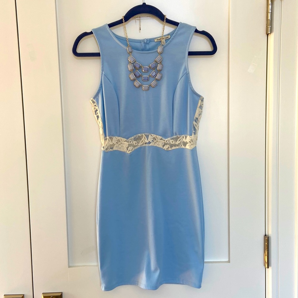 Charlotte Russe Summer Sky Blue Sleeveless Dress